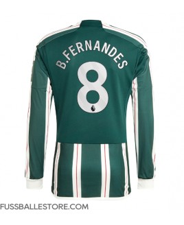 Günstige Manchester United Bruno Fernandes #8 Auswärtstrikot 2023-24 Langarm